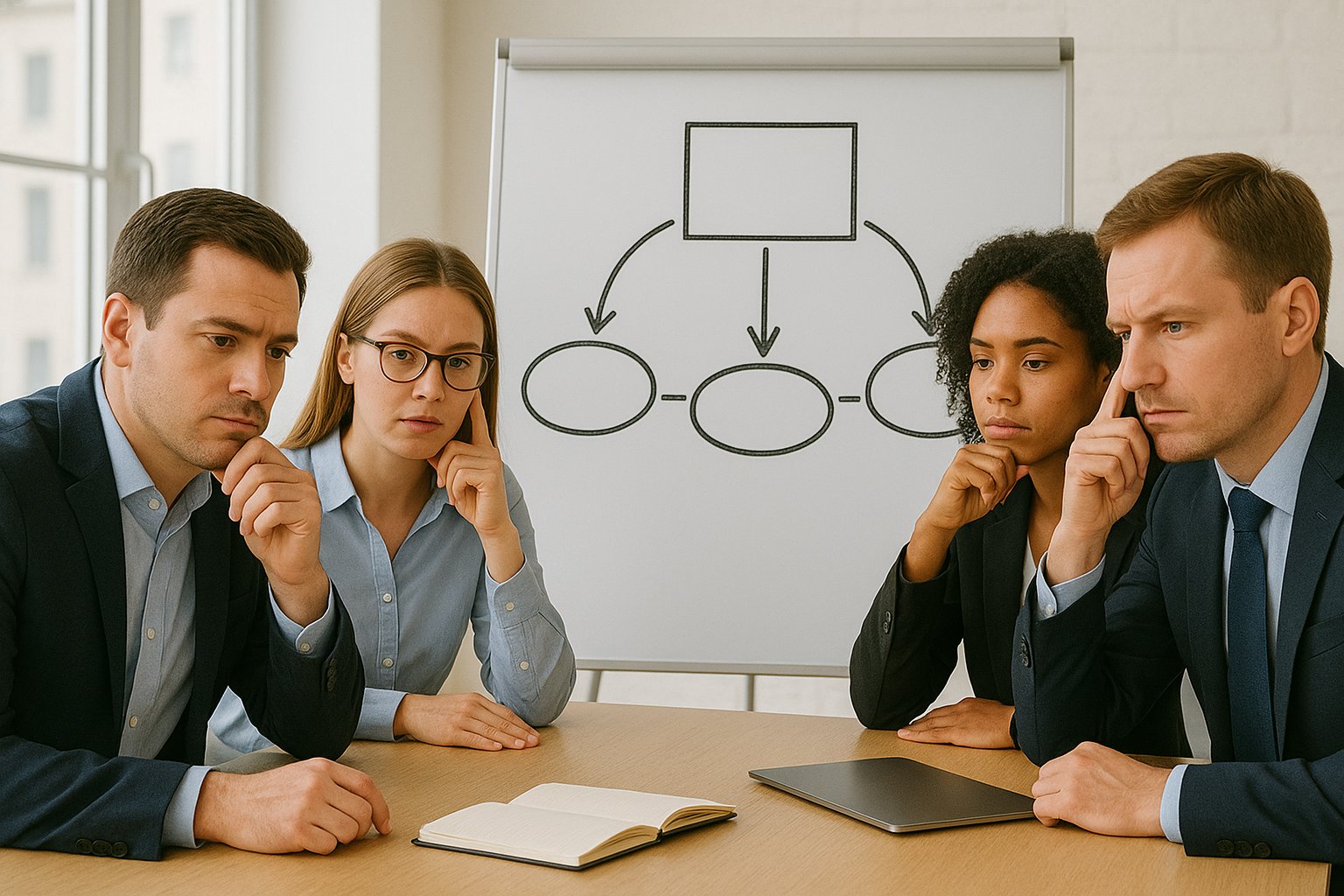 Unternehmer treffen Entscheidungen