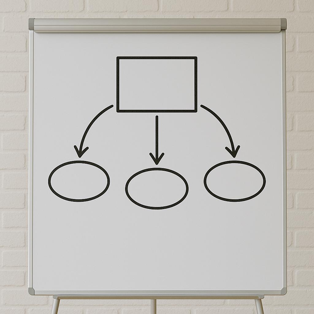 Flipchart Entscheidungsbaum